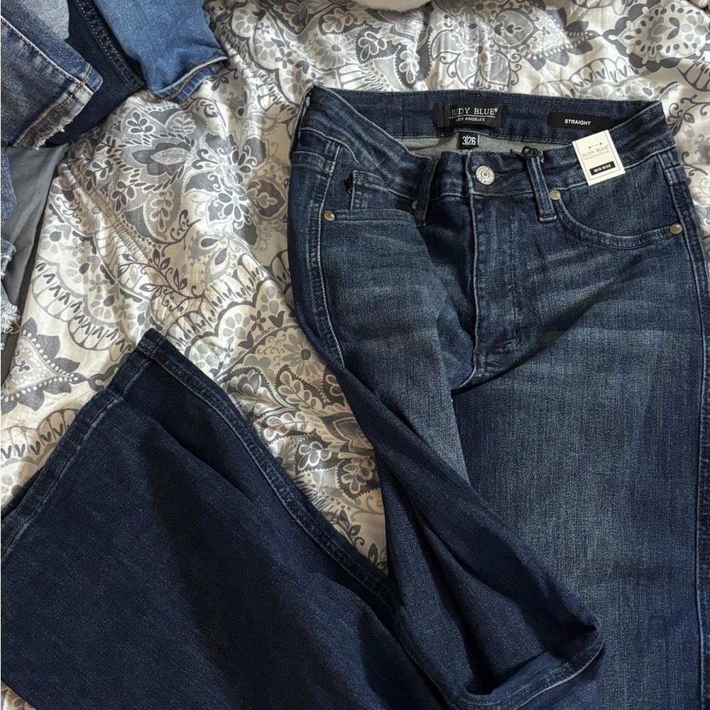 Judy Blue Straight Blue Jeans Classic Style